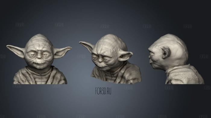 Yoda Sculpt stl model for CNC