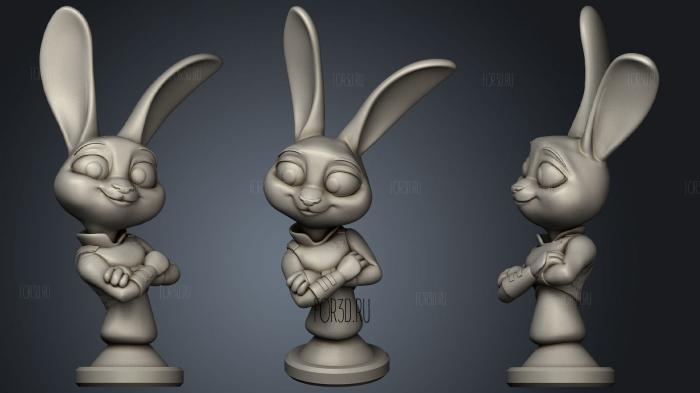 Zootopia Judy Hopps Bust stl model for CNC
