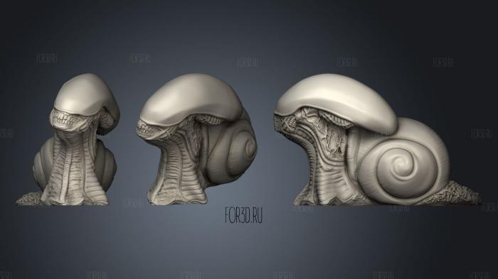 Alien Snail stl model for CNC