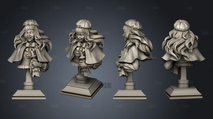 Angelica bust stl model for CNC