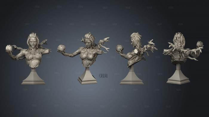 Bust Yseult stl model for CNC