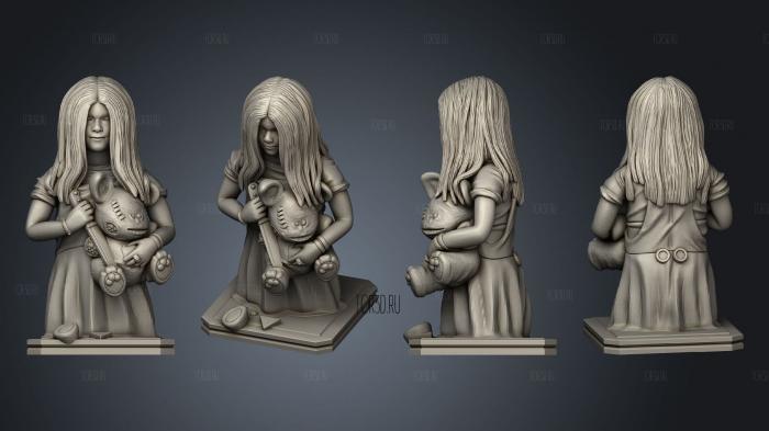 Characters Girl stl model for CNC