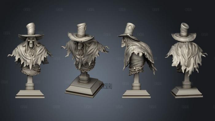 Ghost bust stl model for CNC