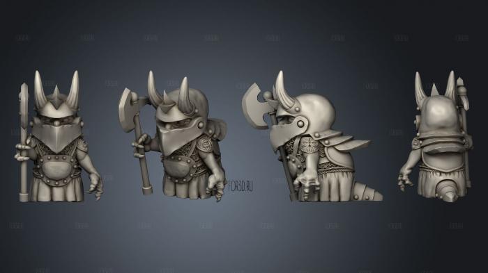 Goblin with Axe stl model for CNC
