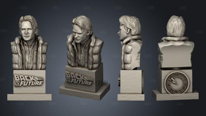 marty mcfly bust stl model for CNC