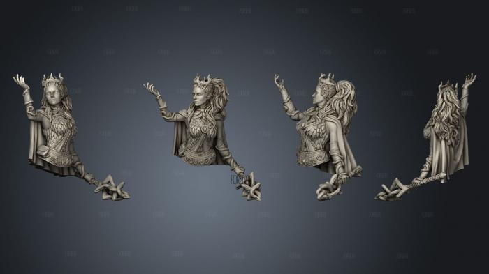 Nature Wielder Bust stl model for CNC
