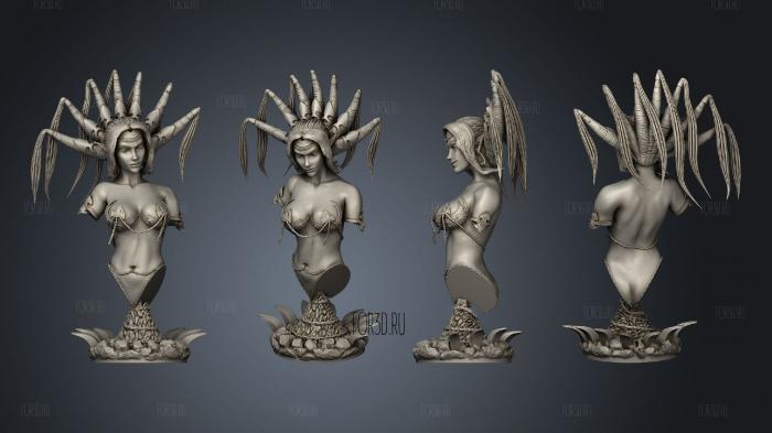 Nocticula Pathfinder Wrath of the Righteous bust stl model for CNC