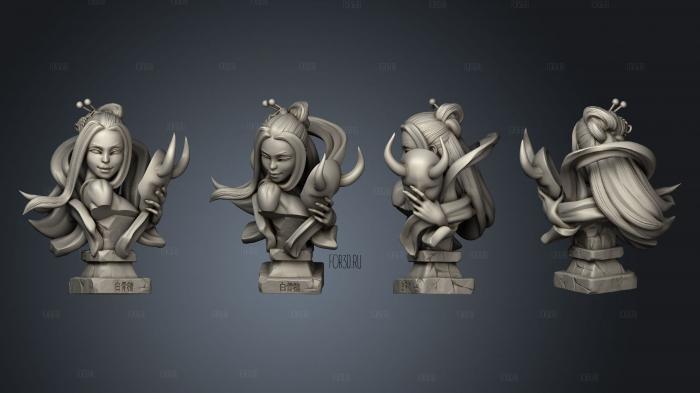 Wukong Journey to the West BaiGuJing Bust stl model for CNC