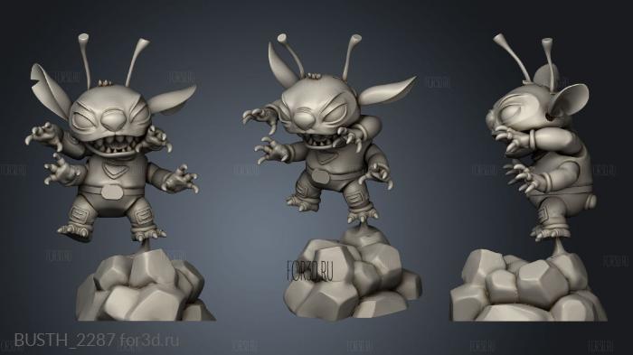 Alien From Stitch Ant stl model for CNC