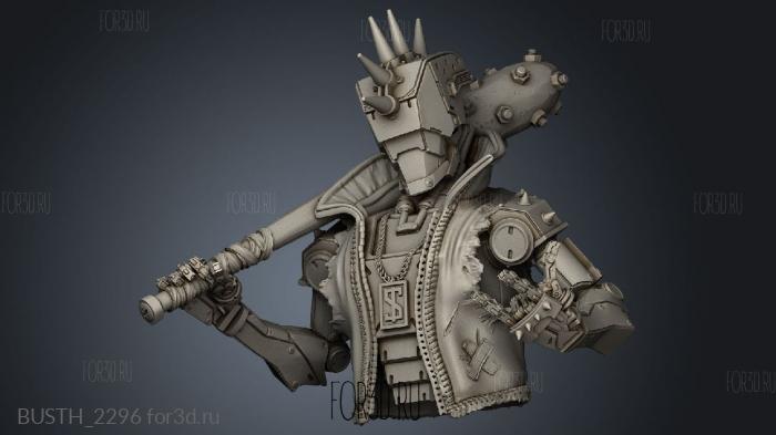 Robo Punk stl model for CNC