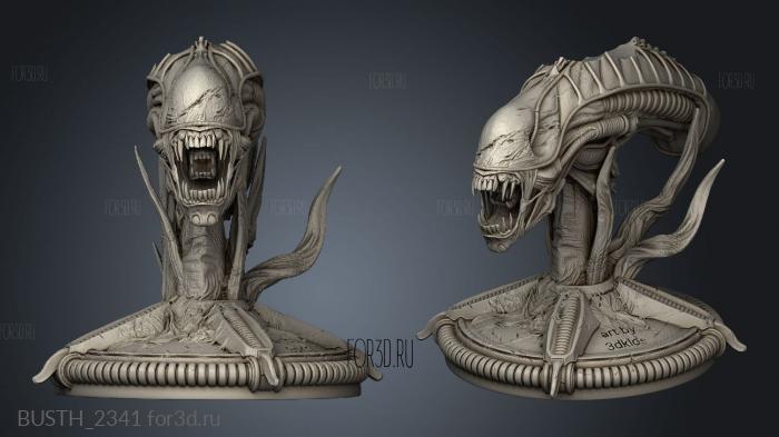 avp trophy alien stl model for CNC