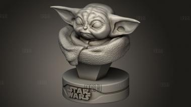 Уровень Бэби Йоды 3d stl модель для ЧПУ