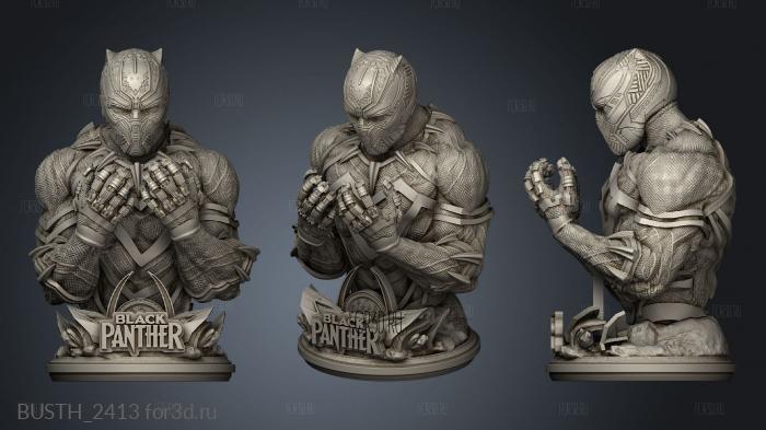 Black Panther Ref stl model for CNC