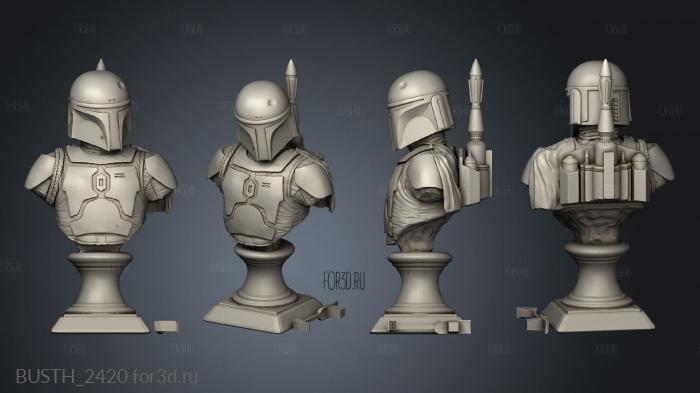 Bobba Fett Antenna stl model for CNC