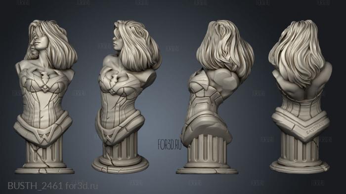 Bust David Ostman Wonder Woman stl model for CNC