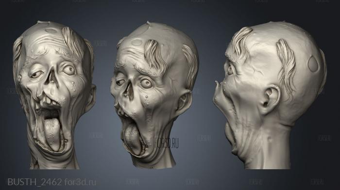 BUST David Ostman Zombie eastman stl model for CNC