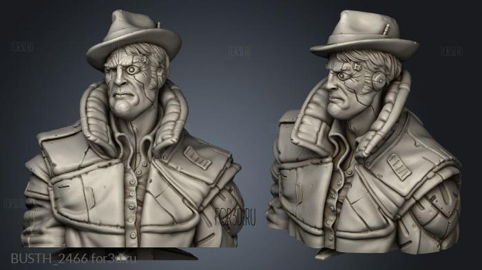 bust Gumshoe stl model for CNC