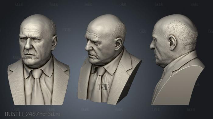 Bust Hank stl model for CNC