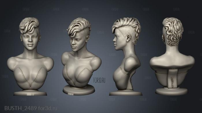 Bust Sculpture Actress for  Rihanna stl model for CNC