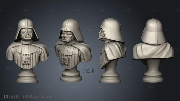 BUST Vader stl model for CNC