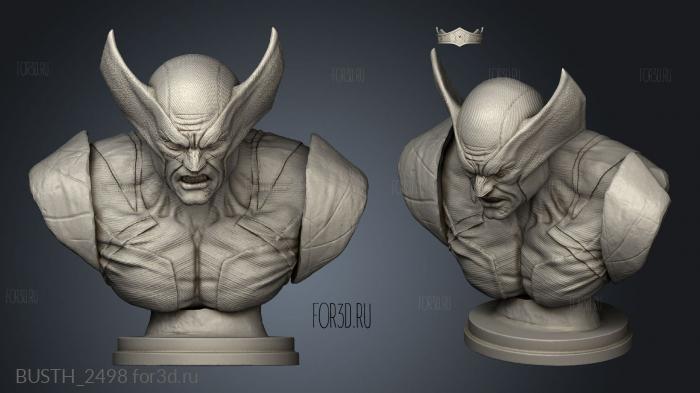 Bust Wolverine stl model for CNC