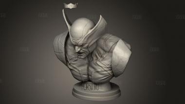 Бюст Росомахи 3d stl модель для ЧПУ