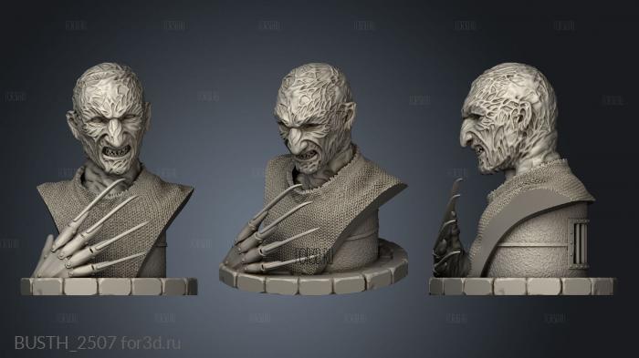 Busto Freddy Krueger hat stl model for CNC