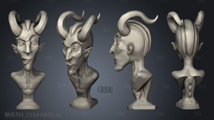 Bustos Halloween Demon Corps stl model for CNC