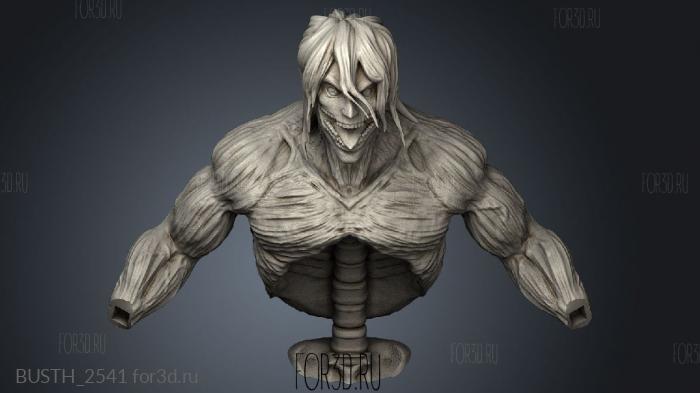 Cabeza eren titan stl model for CNC