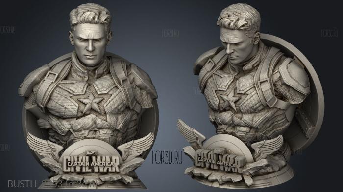 Captain America stl model for CNC