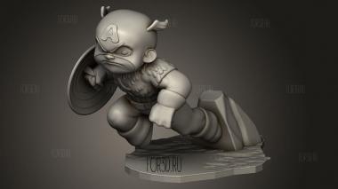 Капитан Америка Чиби 3d stl модель для ЧПУ