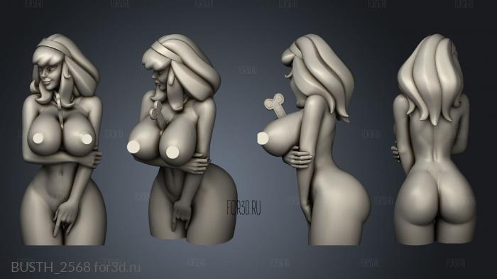 Cartoon lady Daphne naked stl model for CNC