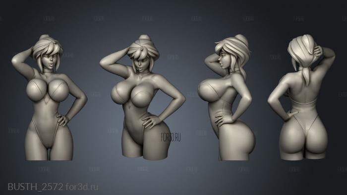 Cartoon lady holli dressed stl model for CNC