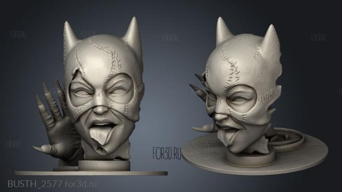 Catwoman Base stl model for CNC