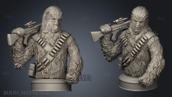 Chewbacca stl model for CNC