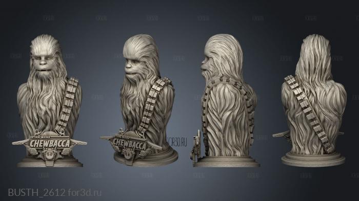 Chewbacca Star Wars stl model for CNC