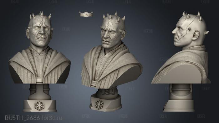 Darth Maul Star Wars Hood stl model for CNC