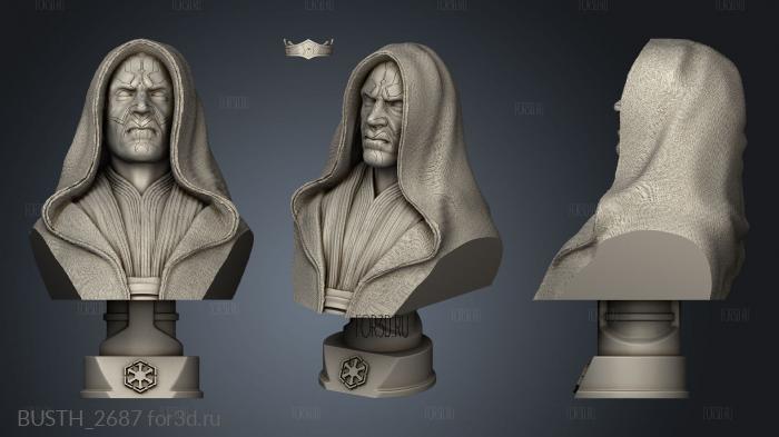 Darth Maul Star Wars With Hood stl model for CNC