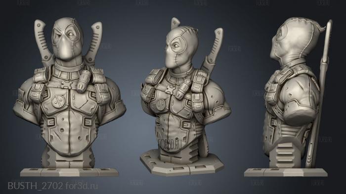 Deadpool stl model for CNC