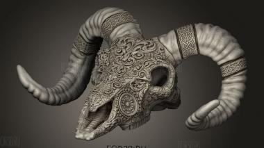 Роскошный Овечий Череп 3d stl модель для ЧПУ