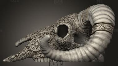 Роскошный Овечий Череп 3d stl модель для ЧПУ