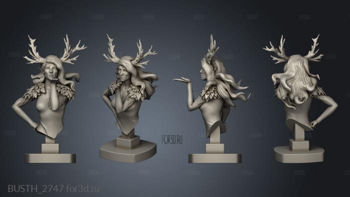 Dryad with stand stl model for CNC