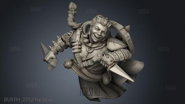 Dwarven Rogue stl model for CNC