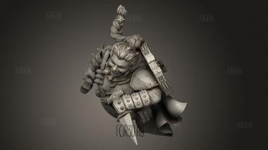 Гном-разбойник 3d stl модель для ЧПУ
