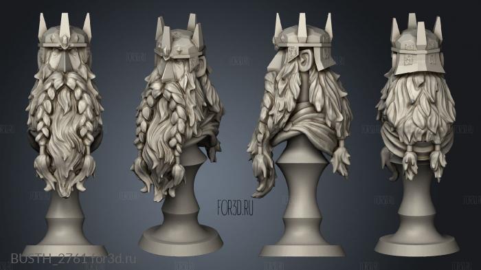 Dwarven King stl model for CNC