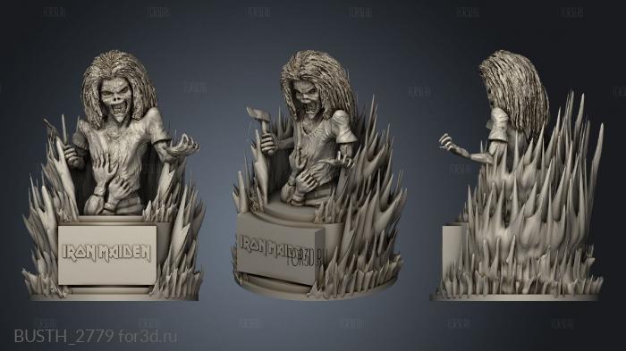 Eddie iron maiden stl model for CNC