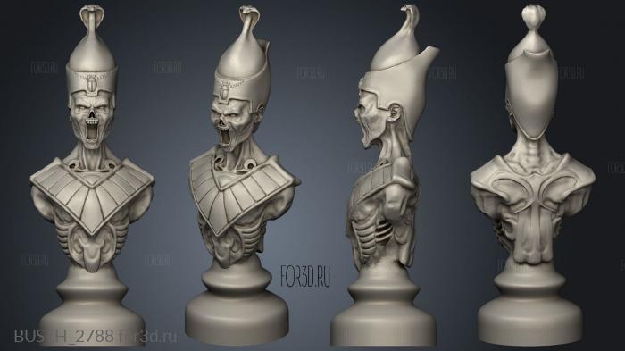 Egyptian Chess Board Undead Bi stl model for CNC