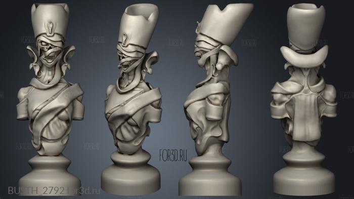 Egyptian Chess Board Undead Queen stl model for CNC