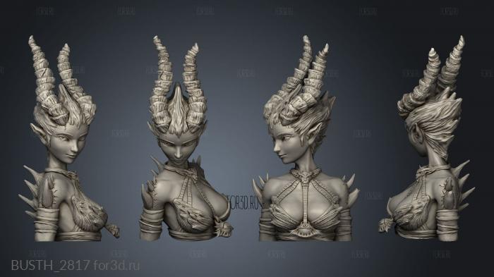 evilette dark figurines stl model for CNC