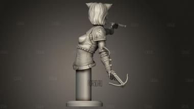 Фелиция простая девочка-кошка 3d stl модель для ЧПУ